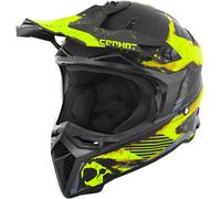 Germot GM 540 Casco de motocross, negro-gris-amarillo, tamaño M para Hombres