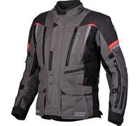 Germot InsideOut Chaqueta textil de moto, negro-gris-rojo, tamaño 2XL para Hombres