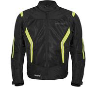 Germot Mistral Chaqueta textil de moto, negro-amarillo, tamaño 2XL