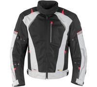 Germot X-Air Evo Pro, chaqueta textil impermeable mujeres 42 female Gris Claro/Negro/Rojo