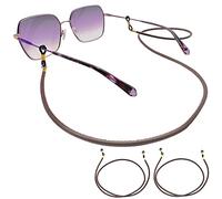GERNEO - El original - Correa de piel premium para gafas y cordón - Paquete doble en varios colores - Aspecto de piel lisa Unisex PU Cordón para gafas de lectura y gafas de sol