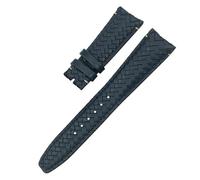 GeRnie Correa de reloj tejida de piel de vaca, 20, 21mm, 22mm, apta for relojes, correa de reloj de cuero genuino con extremo curvado (Color : Blue, Size : 22MM_SHIPMENT FROM CHINA)