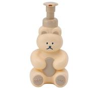 gernie Lindo Dispensador de Jabón Líquido para Manos, Forma de Oso de Dibujos Animados, Botella con Bomba Recargable para Baño, Cocina, Niños y Adultos, Aspecto único, Bomba (Blanco