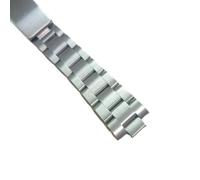 GeRnie Oyster Reloj de acero inoxidable Pulsera Bandas Correa Extremo curvo (Color : Silver, Size : 18mm)