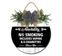 Geroclonup Letrero de advertencia de no fumar para casa, no vapear para el hogar, uso para oficina o negocios, puerta delantera, señales de advertencia de advertencia, restaurantes sin humo y