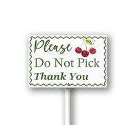 Geroclonup Letrero de aluminio inoxidable con estaca, con texto en inglés "Please Do Not Pick", de aluminio inoxidable de 30,5 x 20,3 cm, para patio, jardín, césped, calle, exteriores