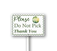 Geroclonup Letrero de aluminio inoxidable con estaca, con texto en inglés "Please Do Not Pick Melon", para jardín, jardín, césped, calle, exteriores, 30,5 x 20,3 cm