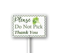 Geroclonup Letrero de aluminio inoxidable con estaca para jardín, con texto en inglés "Please Do Not Pick Parsley", 12 x 8 pulgadas, para patio, jardín, césped, calle, al aire libre