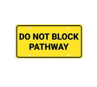 Geroclonup Letrero de metal vintage con texto en inglés «Do Not Block Pathway», resistente a la decoloración, para negocios, hogar, tienda, garaje, bar, pared, puerta, fácil instalación, uso en