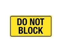 Geroclonup Letrero de metal vintage con texto en inglés "Do Not Block", resistente a la decoloración, para negocios, hogar, tienda, garaje, bar, pared, puerta, decoración, fácil instalación, uso en