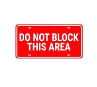 Geroclonup Letrero de metal vintage con texto en inglés «Do Not Block This Area», resistente a la decoloración, para negocios, hogar, tienda, garaje, bar, pared, puerta, decoración, fácil instalación