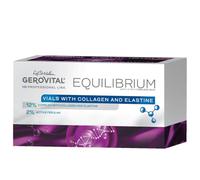 Gerovital H3 Equilibrium Ampollas con 12% de Colágeno y Elastina marinos | Sérum Intensamente Hidratante y Antiarrugas | Protección Antioxidante | Producto Profesional, 20 Ampollas x 2 ml