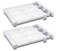 Gerrii 2 barras de tensión para armario, organizador de estante expandible, estante de almacenamiento ajustable de metal, separador divisor escalable para armario, cocina, baño (23.62 a 39.37 pulgadas