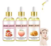 GeRRiT Aceite de Jugo Corporal Jugo Corporal Tarta de Fresa Aceite de Jugo Corporal Bollo de Canela Aceite Corporal Hecho a Mano Aceite de Jugo Corporal Melocotón para Todo Tipo de Piel