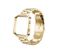 GerRit Banda de reloj de acero inoxidable de reemplazo con trama de estuche compatible con accesorios de banda de vigilancia Blaze Classic(Gold)