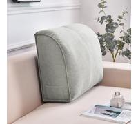 GeRRiT Cojín extra grueso para respaldo de sofá, almohada de apoyo lumbar grande, almohada de lectura, almohada de apoyo para la cintura, cojín de cabecero con funda extraíble (gris ceniza, 80 x 45 x