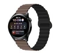 GerRit Correa de bucle magnético de silicona de 20 mm y 22 mm Compatible con Galaxy watch 6/4/5 pro/3/active 2 / watch GT 2e 3 band(Chocolate black,22mm watch band)