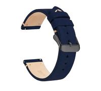 GerRit Correa de reloj de cuero genuino, correas de reloj de liberación rápida de 14 mm/16 m/18 mm/20 mm/22 mm(Dark Blue 2,22mm)