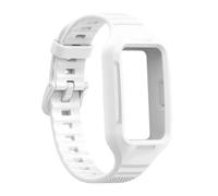 GerRit Correa de silicona Compatible con Band 9/8/7/6, correa de pulsera for reloj inteligente con funda, pulsera deportiva(White)