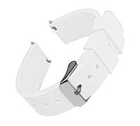 GerRit Correas de reloj de silicona 14/16/18/19/20/21/22/24 mm Correas de reloj de goma de liberación rápida suave(White 1,22mm)