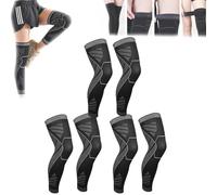 Gerrit Flytex Compresión de pierna completa, Rodilleras Flytex, Mangas de compresión Flytex V2 para rodillas y piernas (3pairs,X-Large)