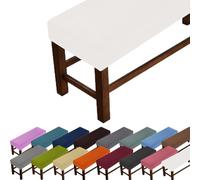 GeRRiT Funda de asiento grande de lujo, rectangular, a prueba de arañazos, para proteger la silla, funda a prueba de polvo para dormitorio, sala de estar, cocina (blanco, tamaño XS: L: 60-85 cm,