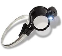 GeRRiT Lupa con Diadema, Lupa Digital de Mano, lupas Lupa con Diadema Aumento de 15X 1 luz Lupas para Coser joyeros, relojeros y reparadores Pasatiempos, Lectura, Je