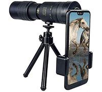 GeRRiT Monocular Telescopio monocular con Zoom superteleobjetivo de 10-300X40 mm con Soporte para teléfono Inteligente y trípode para Viajes en la Playa Observación de Aves Camping Senderismo