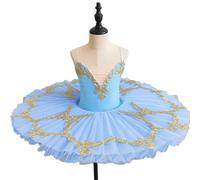 GeRRiT Niña Profesional Ballet Tutú Azul Rosa Blanco Mujeres Adultas Niño Niños Ballet Baile Traje Plato Panqueque Tutú Bailarina Vestido De Fiesta,Azul,100