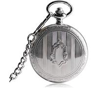 GeRRiT Reloj Automático Hombres Steampunk Elegante Reloj De Bolsillo De Cuerda Automática para Hombres Reloj De Hora Escudo De Tiempo Mecánico Reloj De Bolsillo Regalos para La Familia