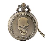 GeRRiT Reloj de Bolsillo para Hombre, Colgante con Tema Death Note, Reloj de Bolsillo de Bronce, Regalos para Hombres, Reloj de Pared de Reloj de Bolsillo Plateado