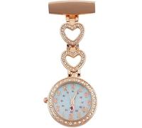 GeRRiT Reloj de Bolsillo, Reloj de Enfermera con Clip, Broche de Movimiento, Relojes Colgantes para Enfermera, Hombres, Mujeres, Reloj de Bolsillo de Acero Completo