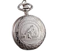 GeRRiT Reloj De Bolsillo Retro, Diseño Frontal De Tren De Plata Retro, Collar Tallado, Colgante, Cadena Mecánica Vintage, Reloj para Hombres Y Mujeres