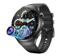 Gerrit Reloj inteligente GS38 para hombre, pantalla grande de 1.6 pulgadas, 4G, todas las Netcom, tarjeta SIM, cámara HD, videollamada, carga inalámbrica, reloj inteligente AI Vocie (negro)