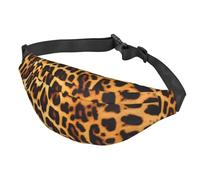 GeRRiT Riñonera cruzada multifuncional de rayas sobre leopardos, para hombres y mujeres, deportes al aire libre, viajes, a la moda y portátil, color negro, talla única