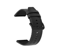 GerRit yzw6688 Correa de cuero de 20 mm y 22 mm compatible con Venu 3 Band Forerunner 265 255 245 Music Vivoactive 4 Bands compatibles con Venu Sq 2 Plus Bracelet(Black bkbk,22mm)
