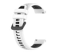 GerRit yzw6688 Correa de silicona de 18 mm, 20 mm y 22 mm compatible con Forerunner 245, 255 y 265 Venu, compatible con Watch GT4 de 41 mm y 46 mm(White Black,22mm Width)