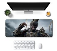 GeRRiTL Alfombrilla de ratón Black Myth Wukong con superficie lisa y base de goma antideslizante, superficie de alta velocidad, adecuada para portátiles, teclados y ratones (Wukong 13, 800 x 300 x 3