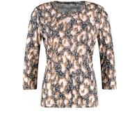 Gerry Weber 370027-44022-1115 Camiseta, Impresión Black/Camel Leo, 40 Mujeres