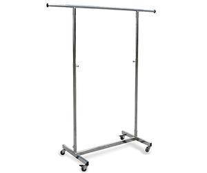Gerso Perchero de viaje con ruedas altura regulable 100-180 cm percha transportable extensible 98-135 cm perchero con ruedas mudanzas