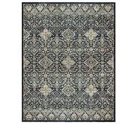 Gertmenian Alfombra de interior estampada de 3.5 x 4.5, antideslizante, decoración del hogar para entrada, dormitorio, sala de estar, de transición, Tanis Anthrocite, 28526