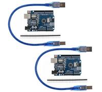 GERUI 2 x placa de microcontrolador con cable USB, A16U2 Compatible con proyectos Arduino IDE Cumple con RoHS incl. cable USB