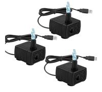 GERUI 3 mini bomba de agua sumergible USB, 180 l/h, bomba de agua ajustable ultraligera pequeña para tanque de peces, estanque, fuente de mascotas, hidroponía