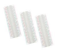 GERUI 3 unidades de placa Breadboard 830 Pin Solderless Protoype PCB Board Kit para Arduino Proto Shield Distribución Bloques de conexión
