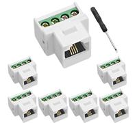 GERUI 7 conectores RJ11 de rosca CAT3 para teléfono Keystone Jack