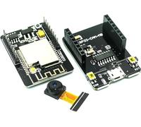 GERUI Módulo ESP-CAM ESP-32, puerto micro USB para placa de desarrollo ESP32-CAM para placa de desarrollo ESP32-CAM con cámara OV2640, ESP-CAM-MB ESP-32 4M DC 5 V Dual-Core WiFi Bluetooth, con Arduino