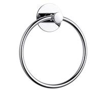 GERUIKE Toalleros de Baño Sin Taladro de Aro - Toallero de Anilla Adhesivo Baño - Toallero Pared Redondo Pequeño para Baño y Cocina - Accesorios Baño Acero Inoxidable Porta Toallas Baño Cromo Plata