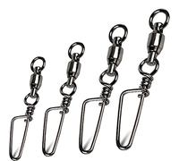 GERUITE Rodamiento de bolas de agua salada con rodamientos de bolas giratorios de alta resistencia de agua dulce barril giratorio para aparejos de pesca # 1 (paquete de 20)