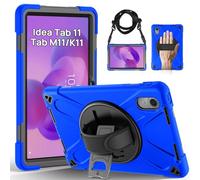 Gerutek Funda Anticaída para Lenovo Idea Tab 11 Pulgadas 2025/Tab K11 Gen 2/Tab M11/Xiaoxin Pad 11", (TB-336ZU/TB-336FU), Carcasa Rugosa con Soporte Giratorio, Correa de Mano/Hombro, Portalápiz, Azul
