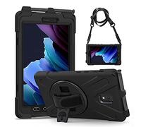 Gerutek Funda Anticaída para Samsung Galaxy Tab Active 5/Active 3 8", Negro | Modelo 2024/2020, SM-X300/X306B/T570/T575/T577, Funda Anticaída con Soporte 360° Giratorio, Correa de Mano/Hombro, Portalápiz